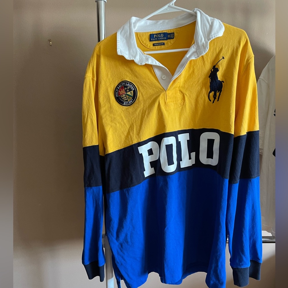 Polo Ralph Lauren Custom Slim Fit Rugby Shirt - Multicolor - XXL